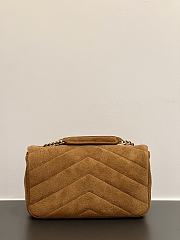 Okify YSL Loulou Bag In Brown Suede 24x14x7cm - 5