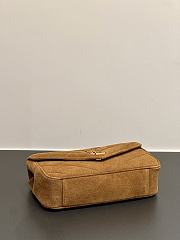 Okify YSL Loulou Bag In Brown Suede 24x14x7cm - 4