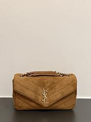 Okify YSL Loulou Bag In Brown Suede 24x14x7cm - 1