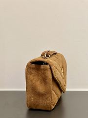 Okify YSL Loulou Bag In Brown Suede 24x14x7cm - 3