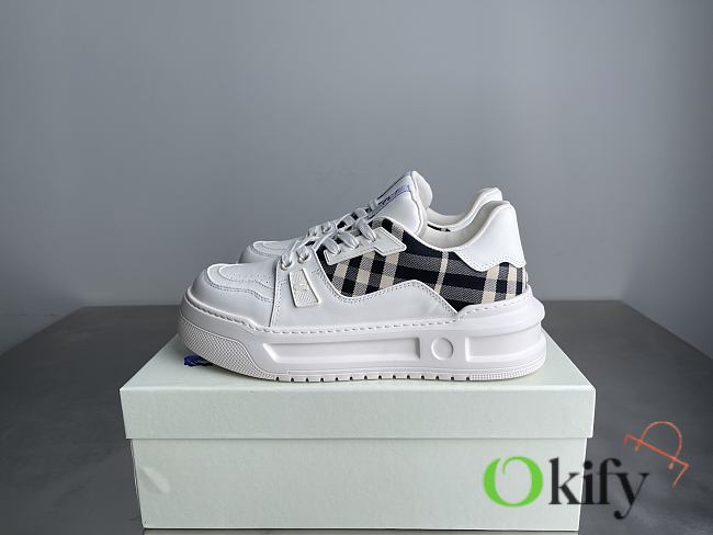 Okify Burberry Black Check Men Sneakers - 1