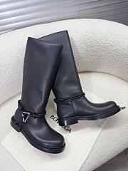 Okify Bottega Veneta Black Knee High Boots  - 1