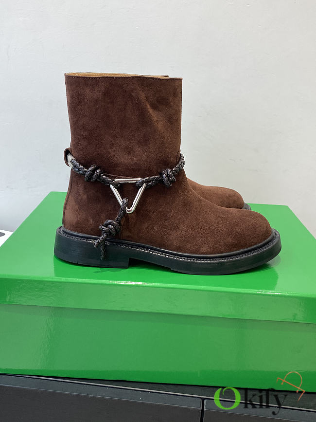 Okify Bottega Veneta Brown Suede Ankle Boots  - 1