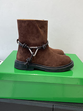 Okify Bottega Veneta Brown Suede Ankle Boots 