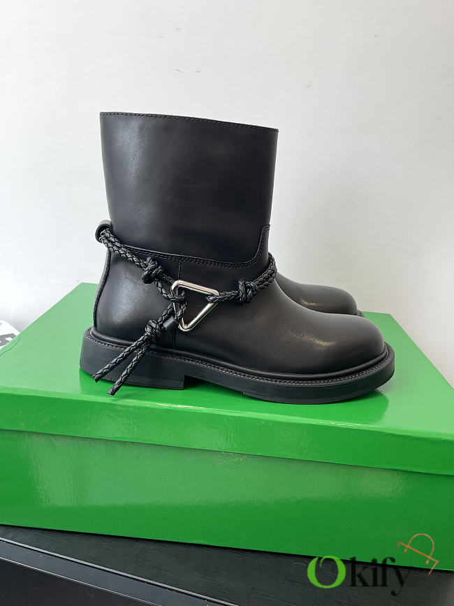 Okify Bottega Veneta Black Ankle Boots  - 1