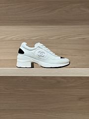 Okify CC White High Heeled Sneakers For Women 6cm - 1