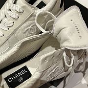 Okify CC White High Heeled Sneakers For Women 6cm - 2