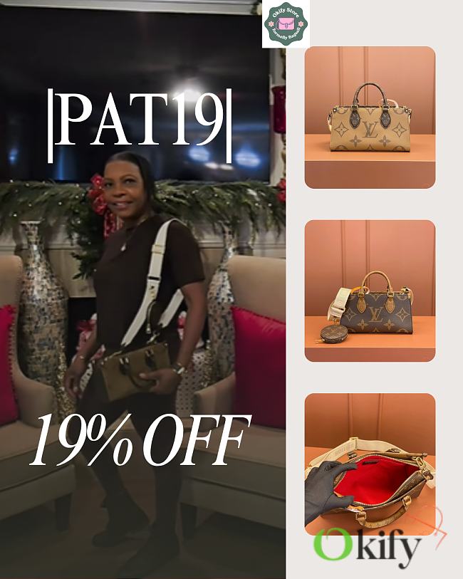 Okify Louis Vuitton OnTheGo East West Bag M46653 25x13x10cm  - 1