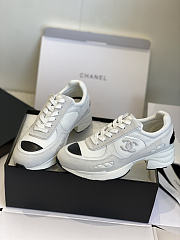 Okify CC White High Heeled Sneakers For Women 4cm - 3