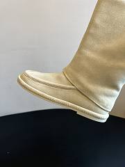 Okify CC White Suede Knee High Boots  - 5