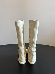 Okify CC White Suede Knee High Boots  - 6