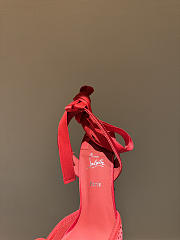 Okify Christian Louboutin Red Satin Ballet Heels With Crystal 11cm - 4