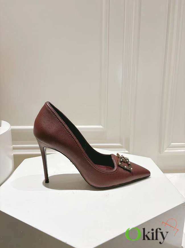 Okify Dolce & Gabbana Dark Brown High Heels 10cm - 1