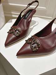 Okify Dolce & Gabbana Dark Brown Slingback 6.5cm - 2