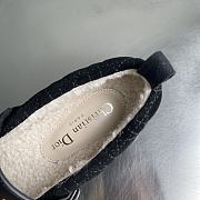 Okify Dior Dioralps Frost Black Suede Ballet Shoes  - 4