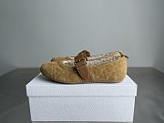 Okify Dior Dioralps Frost Brown Suede Ballet Shoes  - 3