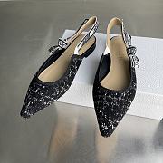 Okify Dior Black Tweed Slingback  - 2