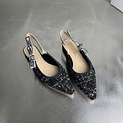 Okify Dior Black Tweed Slingback  - 1