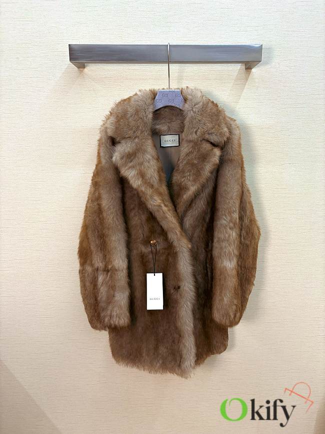 Okify Gucci Brown Fur Coat  - 1