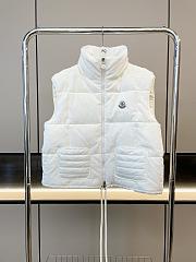 Okify Moncler Arques White Sleeveless Down Jacket For Women - 1