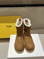 Okify Fendi Brown Snow Boots  - 3