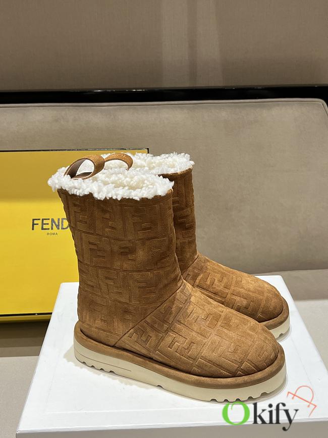 Okify Fendi Brown Snow Boots  - 1
