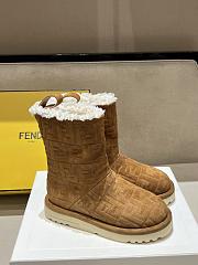 Okify Fendi Brown Snow Boots  - 1