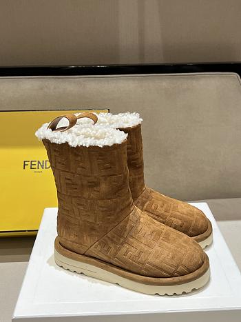 Okify Fendi Brown Snow Boots 