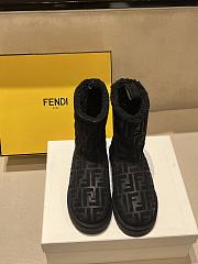 Okify Fendi Black Snow Boots  - 4