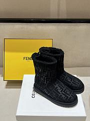Okify Fendi Black Snow Boots  - 1
