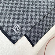 Okify Louis Vuitton Damier Black And Gray Cashmere Scarf 180x32cm - 6