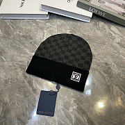 Okify Louis Vuitton Damier Black And Gray Beanie Hat - 4
