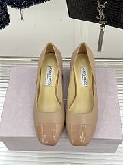 Okify Jimmy Choo Beige High Heels 26544 - 6