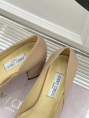Okify Jimmy Choo Beige High Heels 26544 - 5
