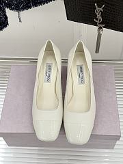 Okify Jimmy Choo White High Heels 26546 - 6