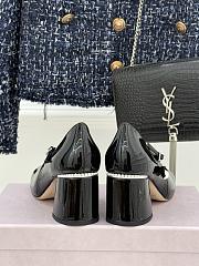 Okify Jimmy Choo Black Mary Jane Heels With Pearl - 4