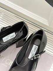 Okify Jimmy Choo Black Mary Jane Heels With Pearl - 5
