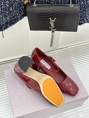 Okify Jimmy Choo Red Mary Jane Heels With Pearl - 4