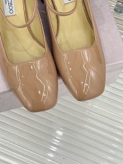Okify Jimmy Choo Beige Mary Jane Heels With Pearl - 3