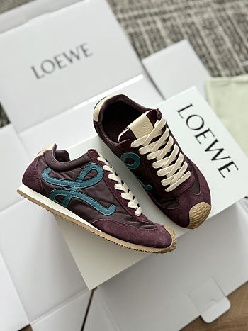 Okify Loewe Dark Burgundy Sneakers 