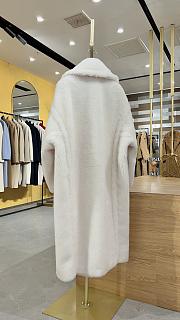 Okify MaxMara Teddy White Long Coat - 6