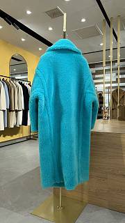 Okify MaxMara Teddy Blue Long Coat - 5