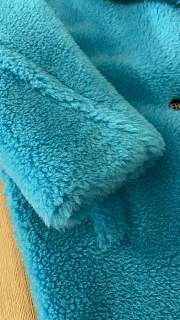 Okify MaxMara Teddy Blue Long Coat - 4