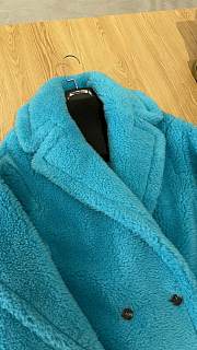 Okify MaxMara Teddy Blue Long Coat - 3