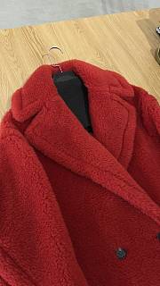 Okify MaxMara Teddy Red Long Coat - 4