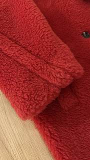 Okify MaxMara Teddy Red Long Coat - 5