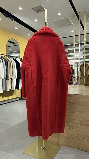Okify MaxMara Teddy Red Long Coat - 3