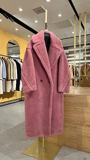 Okify MaxMara Teddy Pink Long Coat - 1