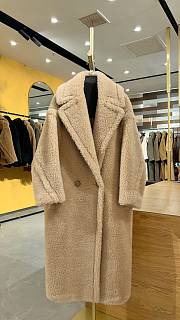 Okify MaxMara Teddy Beige Long Coat - 1