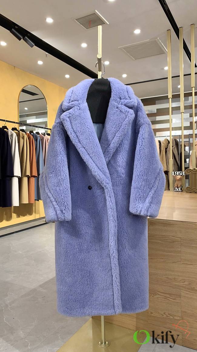 Okify MaxMara Teddy Light Purple Long Coat - 1